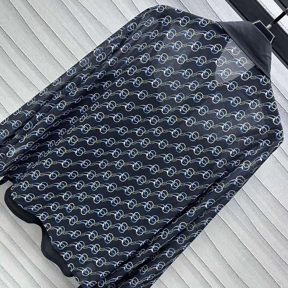 Gucci Women Printed Silk Creponne Shirt 818460ZASJ91149