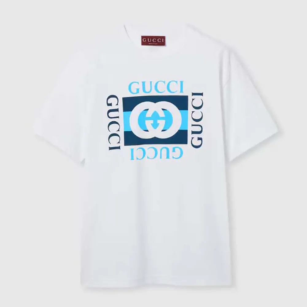 Gucci Women Printed Cotton Jersey T-shirt ‎796395XJHDB