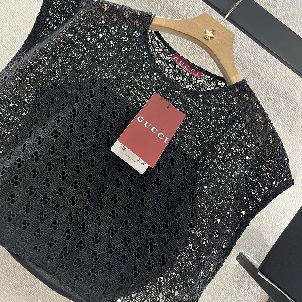 Gucci Women GG Macramé Top 836976ZAS8C1000