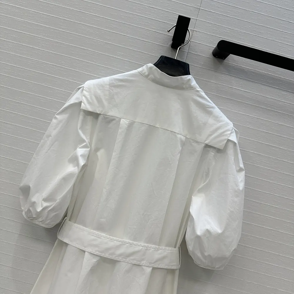 Louis Vuitton Women Puff-Sleeve Shirt Dress 1AIAOP