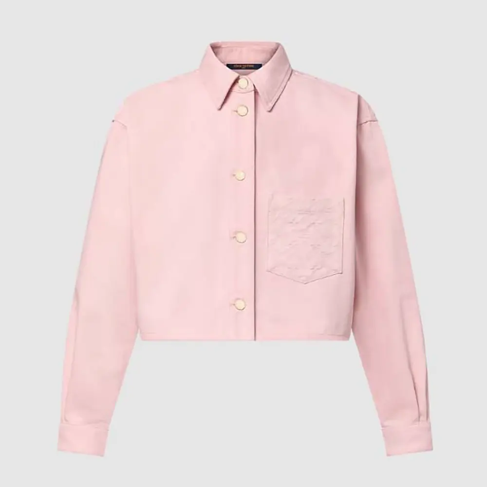 Louis Vuitton LV Women Cropped Denim Shirt-Light Pink 1AHHT1