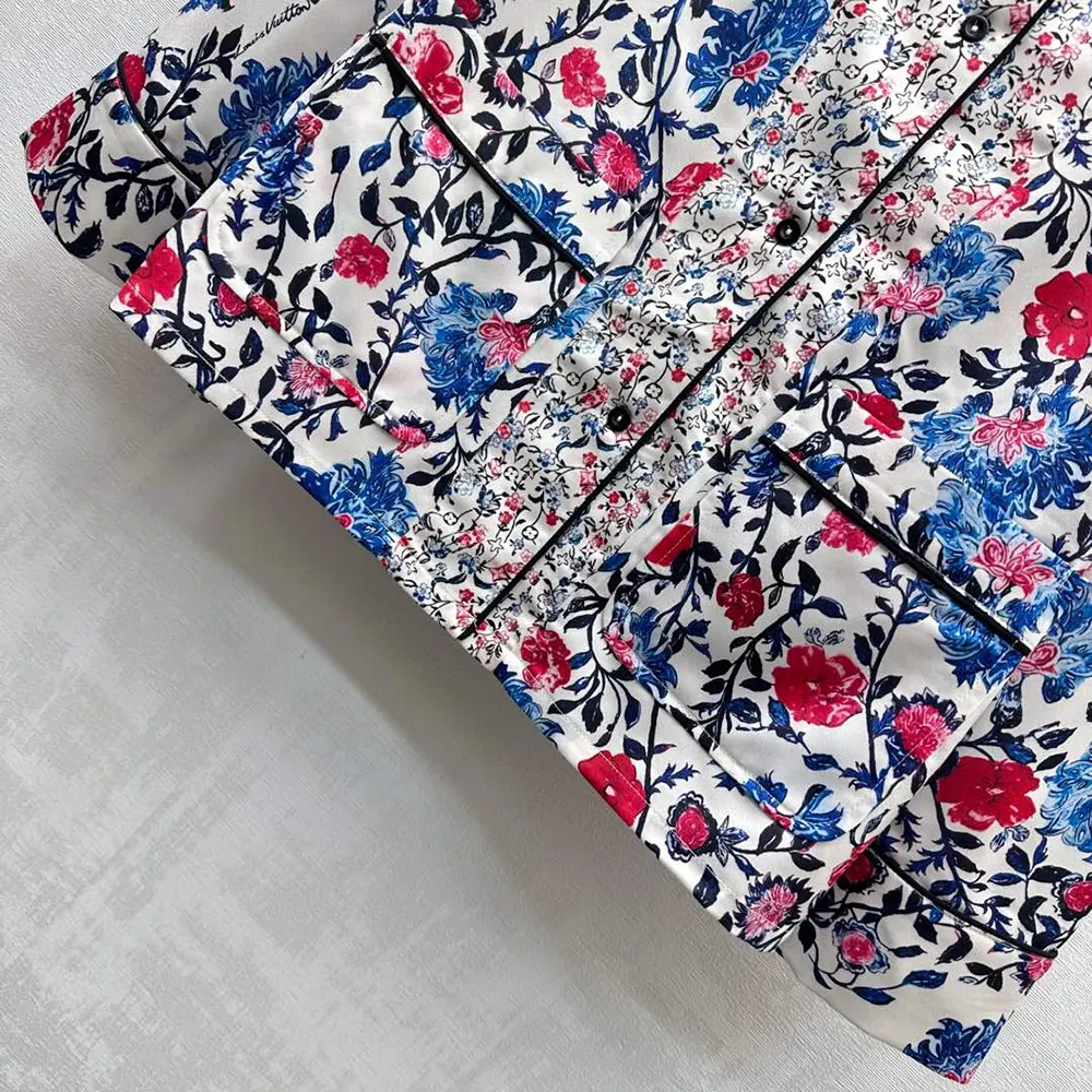 Louis Vuitton Women Floral Vine Pajama Shirt 1AHHVI