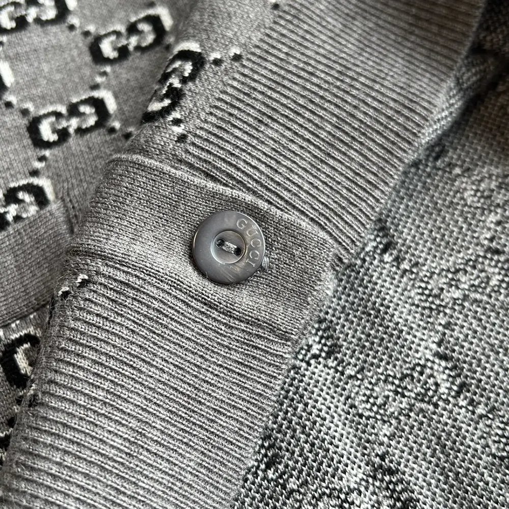 Gucci Women Wool Jacquard Cardigan with GG Shadow 798137XKD8R1136