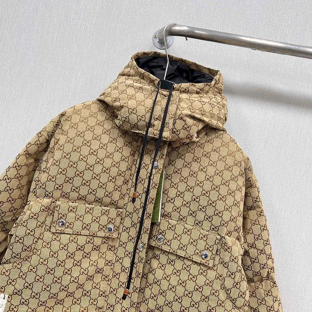 Gucci Women GG Cotton Canvas Puffer Jacket 717558Z9AAR2184