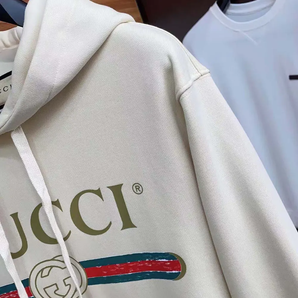 Gucci Men GG Cotton Jersey Sweatshirt Gucci Print-White