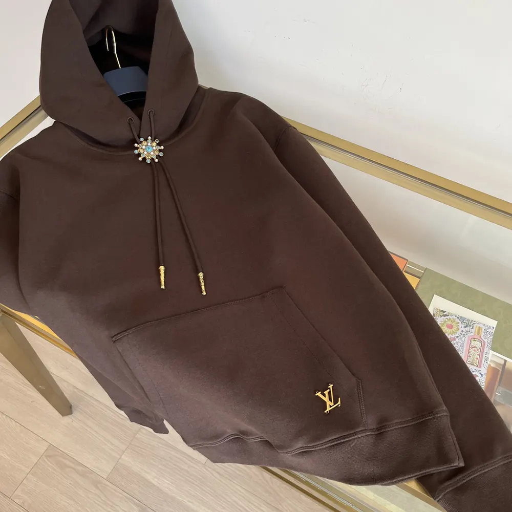 Louis Vuitton Women Embellished Cotton Hoodie 1AFWVV
