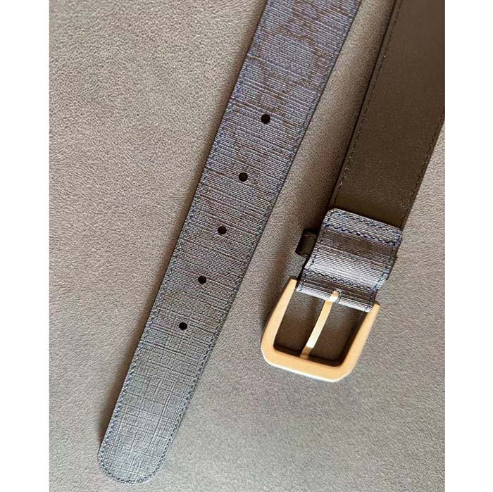 Gucci Unisex GG Belt Interlocking G Detail Blue Dark Blue GG Supreme Square Buckle