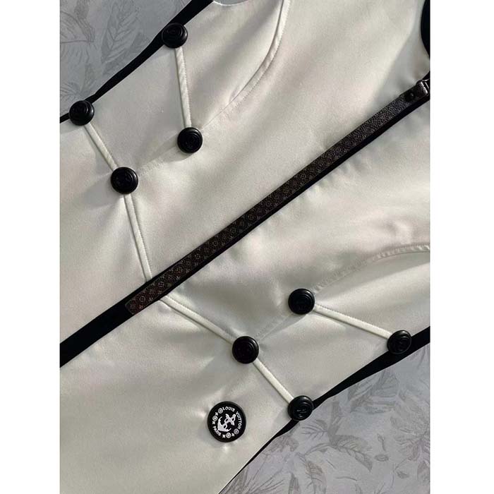 Louis Vuitton Women LV Fitted Scuba Dress Eggshell Beige 1AFF99