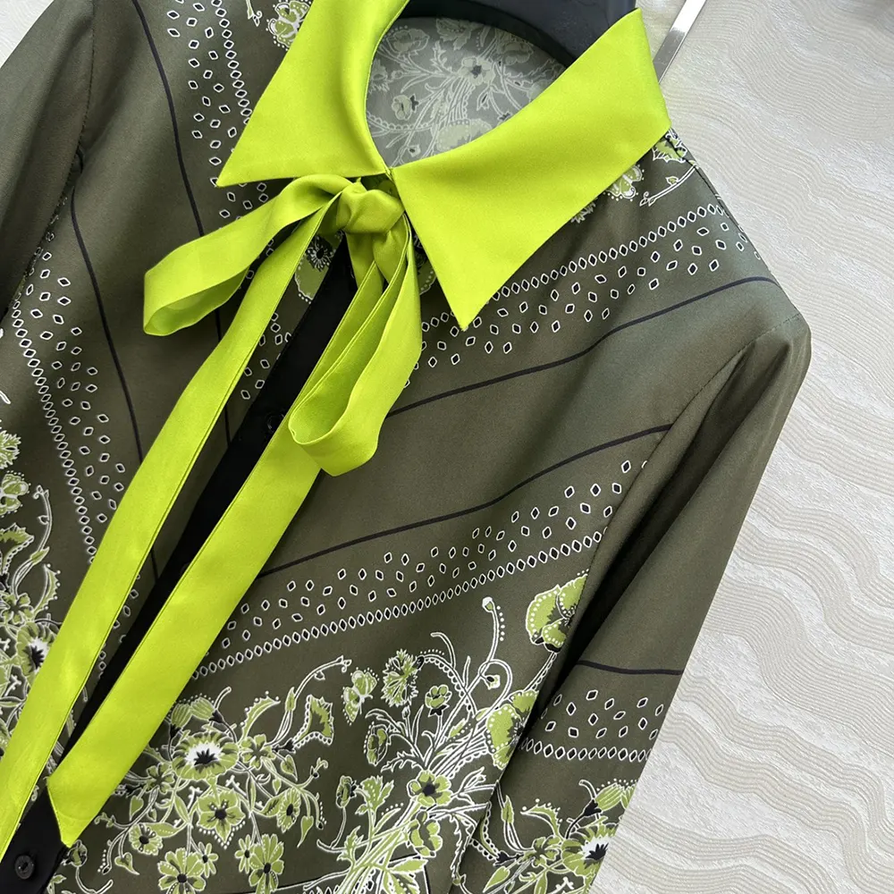 Gucci Women Printed Silk Twill Shirt 837650Z7AS2