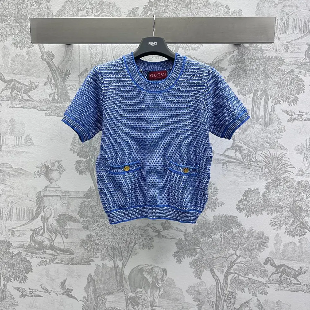 Gucci Women Fine Cotton Crewneck Top 818647XKENS4179