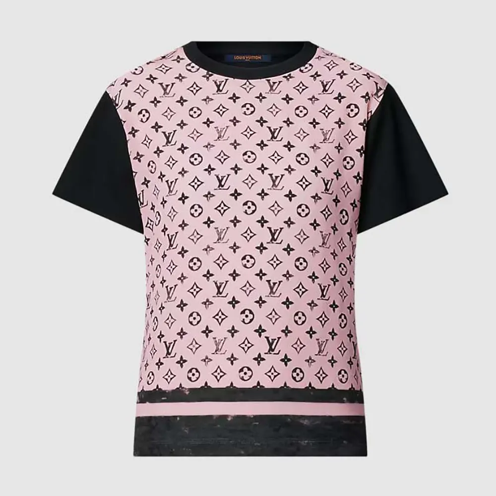Louis Vuitton Women Washed Monogram Front T-Shirt 1AIAZY