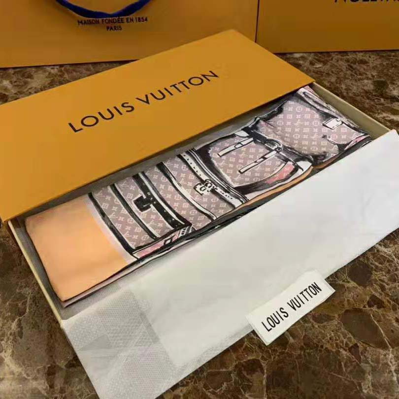 Louis Vuitton LV Women Trunks Bandeau with Trunks and Luggage Pattern-Pink