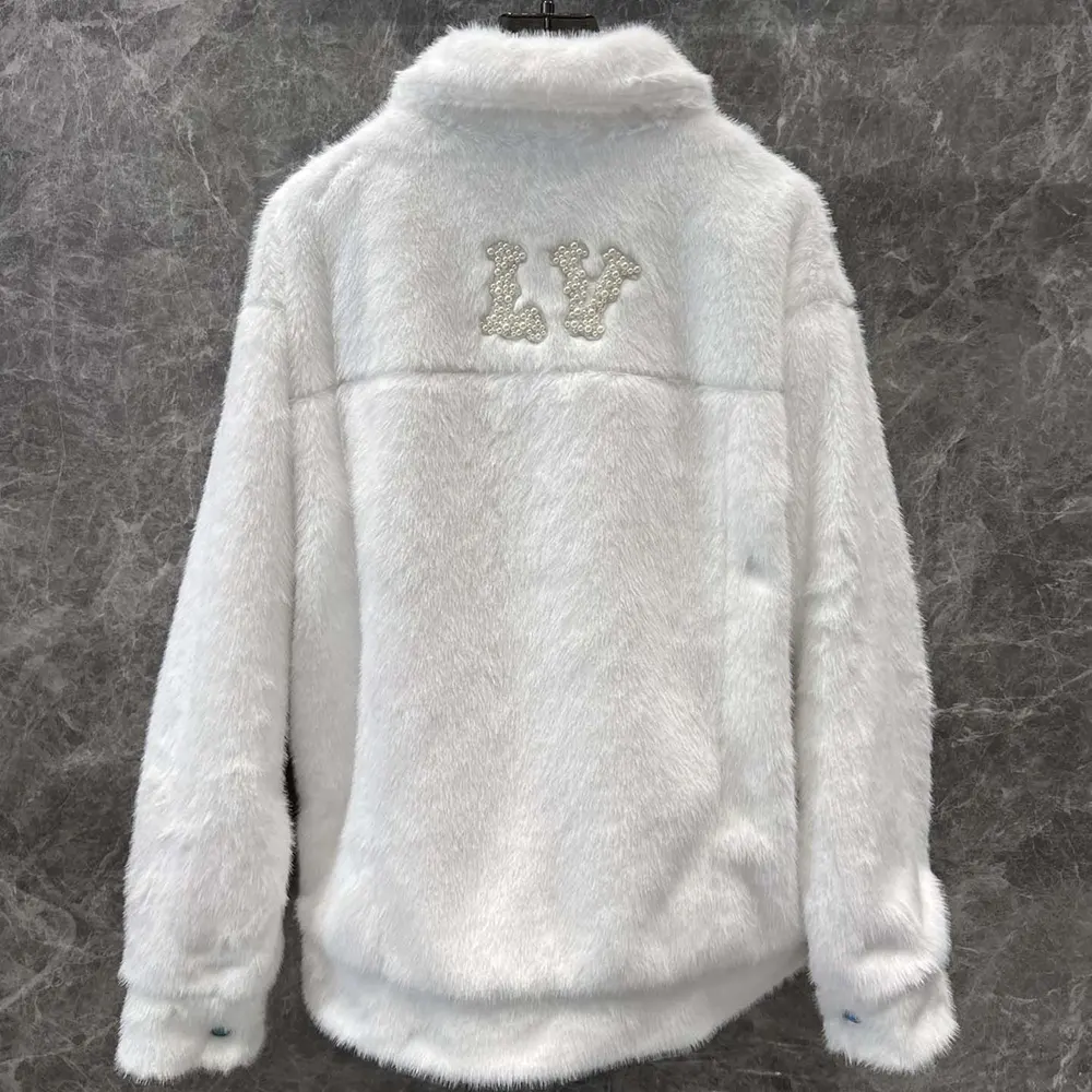 Louis Vuitton Women Mink Trucker Jacket 1AFXB5