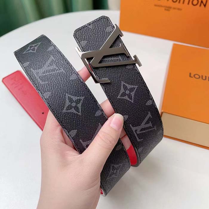 Louis Vuitton Unisex LV Initiales 40MM Reversible Belt Monogram Eclipse Canvas Front