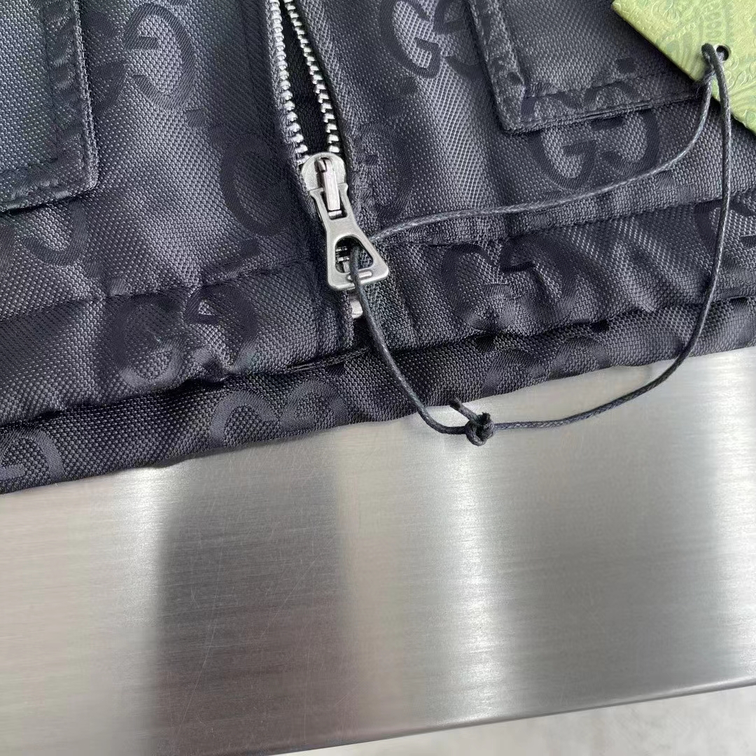 Gucci Women Gucci Off The Grid Hooded Jacket Black GG ECONYL Regenerated Nylon