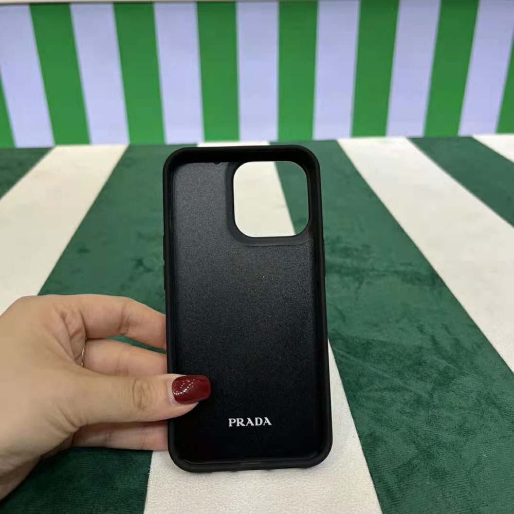 Prada Wome Saffiano Cover for IPhone-Black