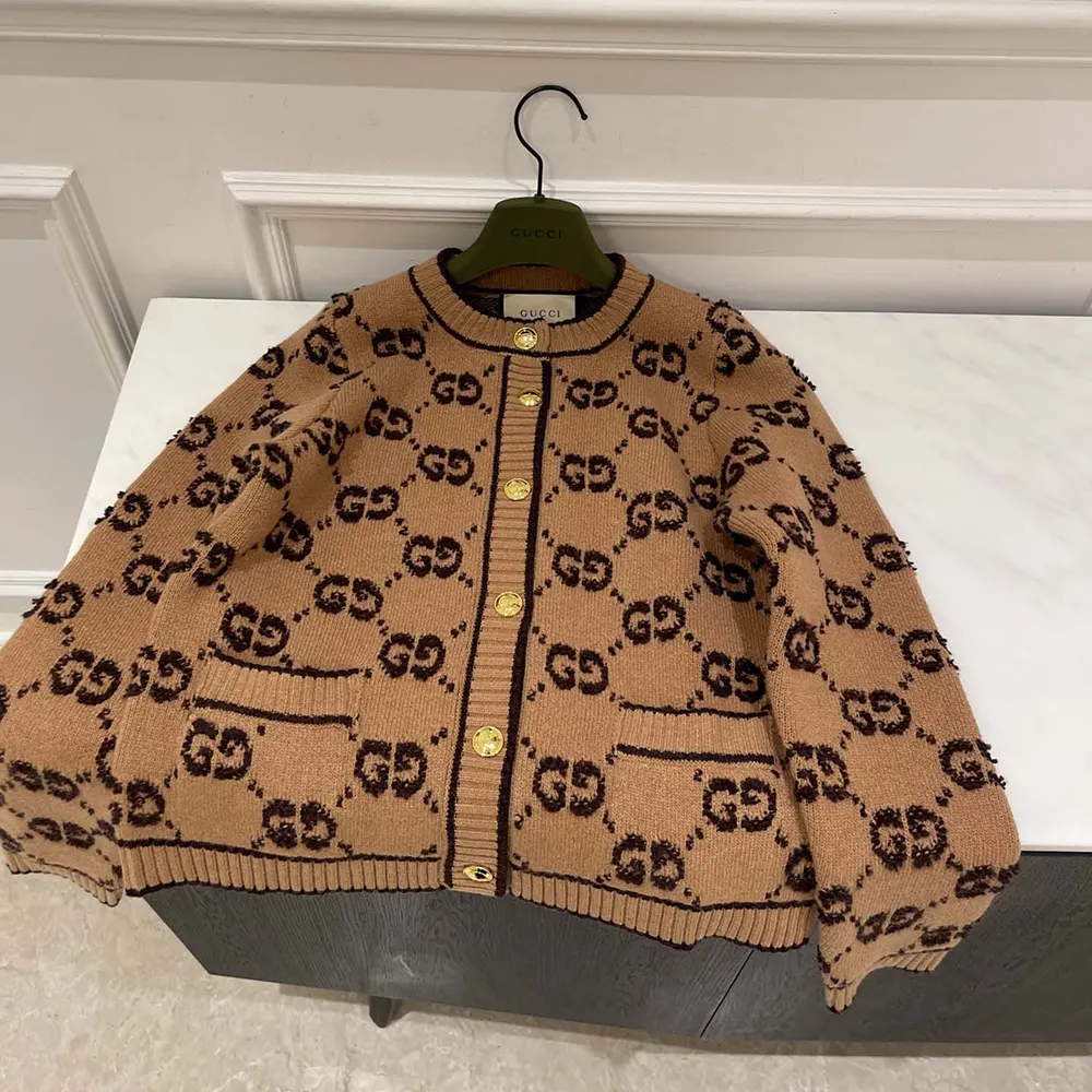 Gucci Women GG Wool Boucle Jacquard Cardigan 713300XKCNA2668
