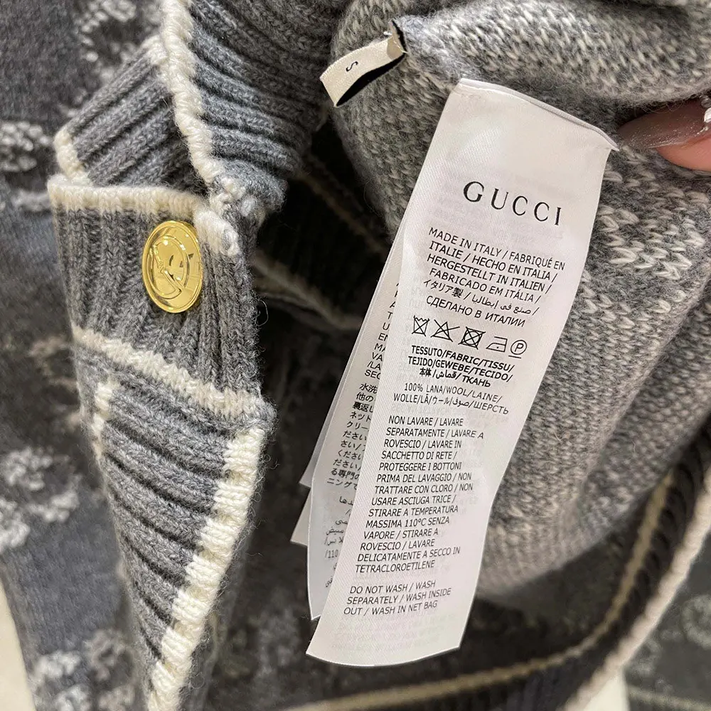 Gucci Women GG Wool Boucle Jacquard Cardigan 713300XKCNA1130