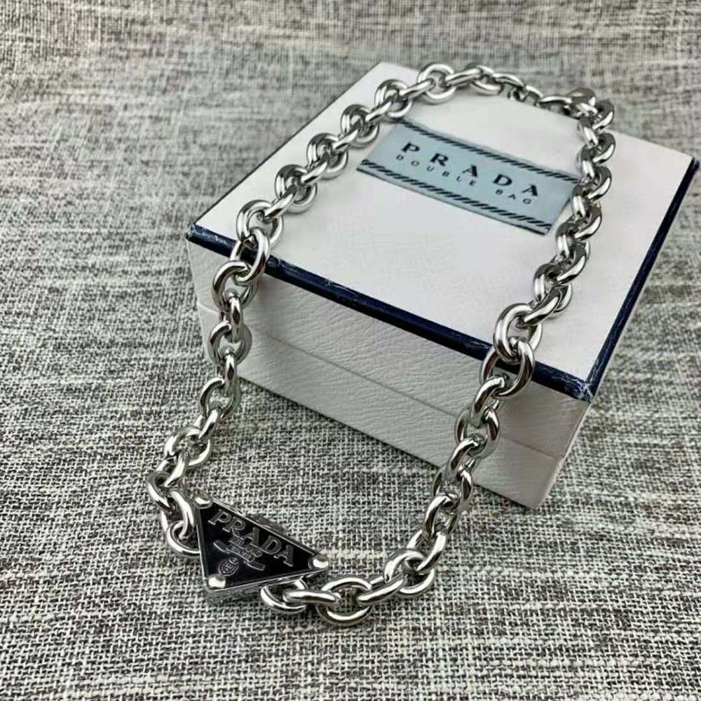 Prada Women Symbole Necklace 925 Sterling Silver