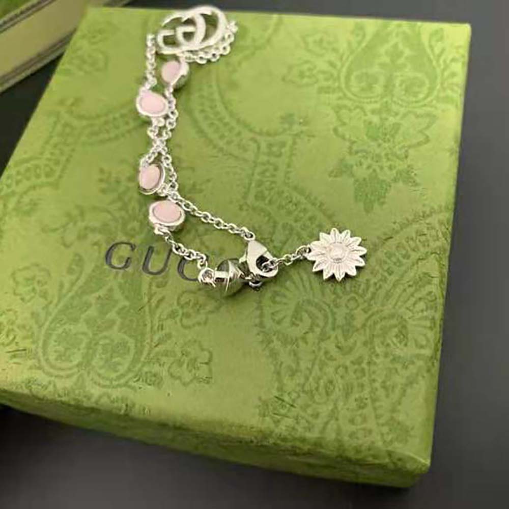 Gucci Women Double G Mother of Pearl Bracelet