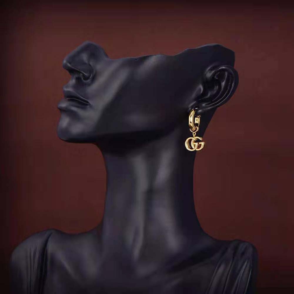Gucci Women GG Running Yellow Gold Earrings