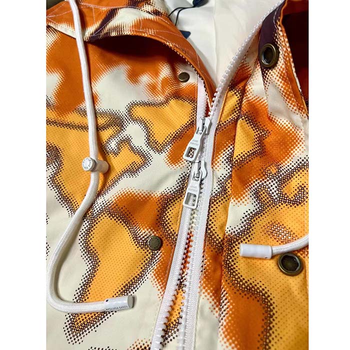 Louis Vuitton Women Cotton Hooded Blouson Regular Fit LV Mappamundi Signature Printed All Over