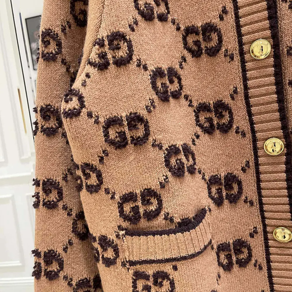 Gucci Women GG Wool Boucle Jacquard Cardigan 713300XKCNA2668