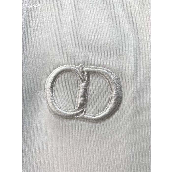 Dior Men CD Icon Relaxed-Fit T-Shirt White Cotton Jersey
