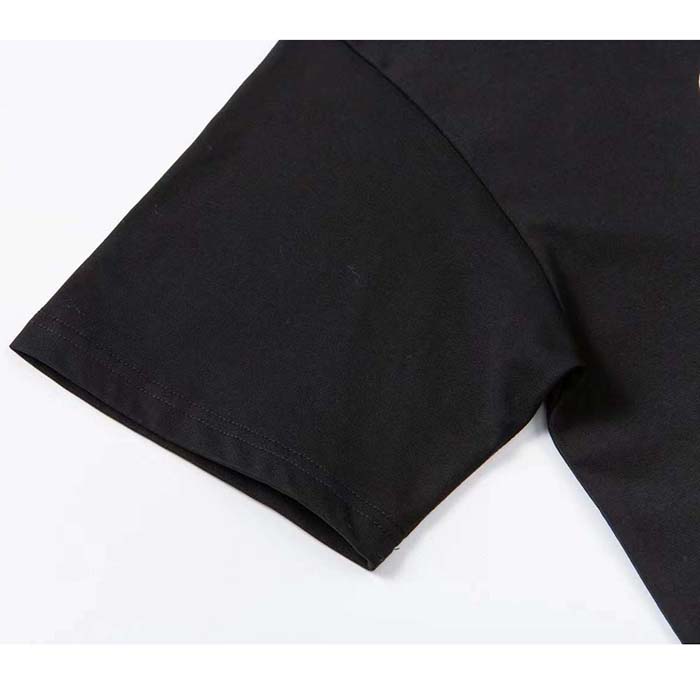 Gucci Women GG T-Shirt Gucci Blade Print Black Cotton Jersey Crewneck