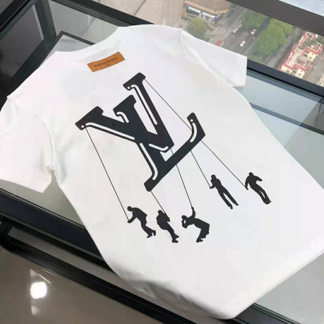 Louis Vuitton Women Floating LV Printed T-Shirt Cotton White Slim Fit