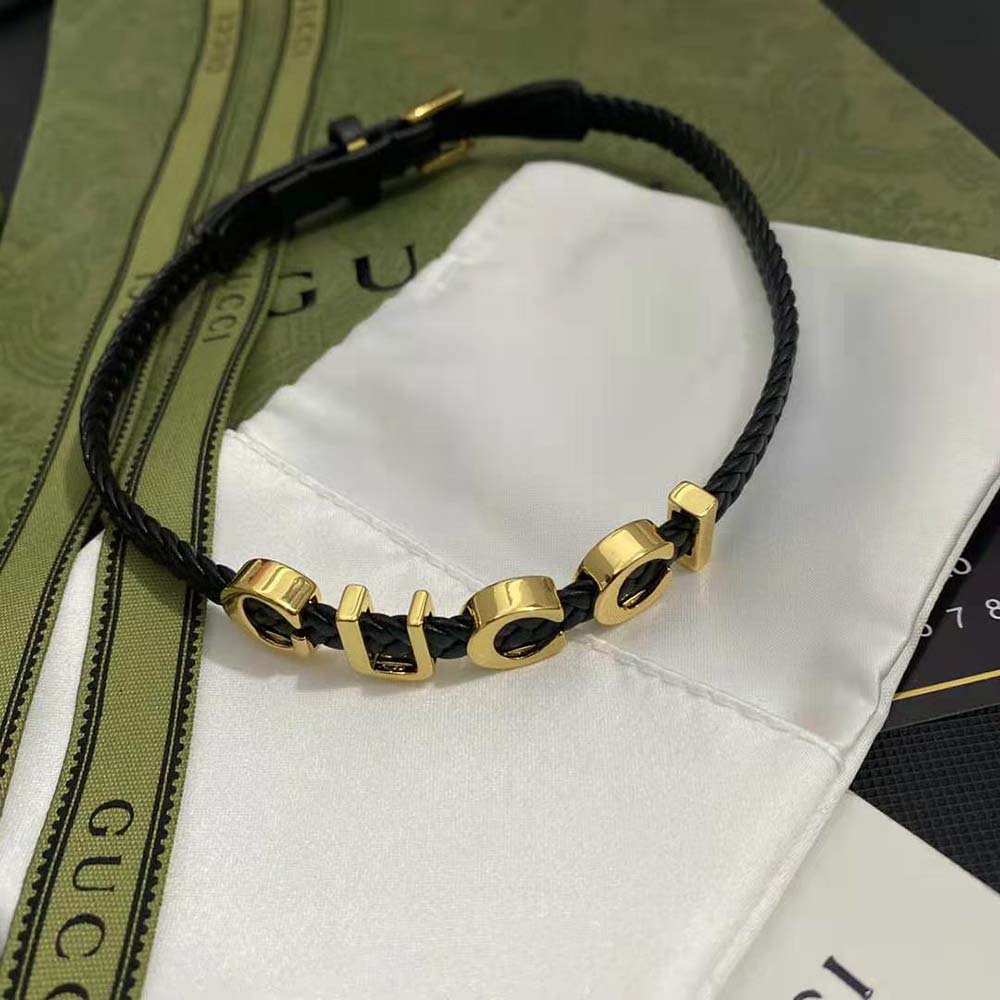 Gucci Women Leather ‘Gucci’ Bracelet