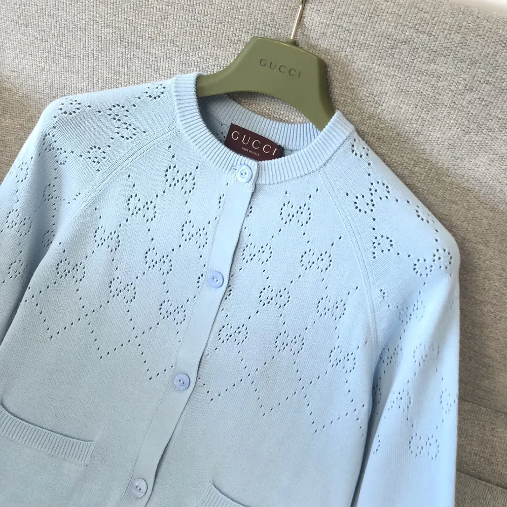 Gucci Women GG Cotton Cardigan 836379XKE024335