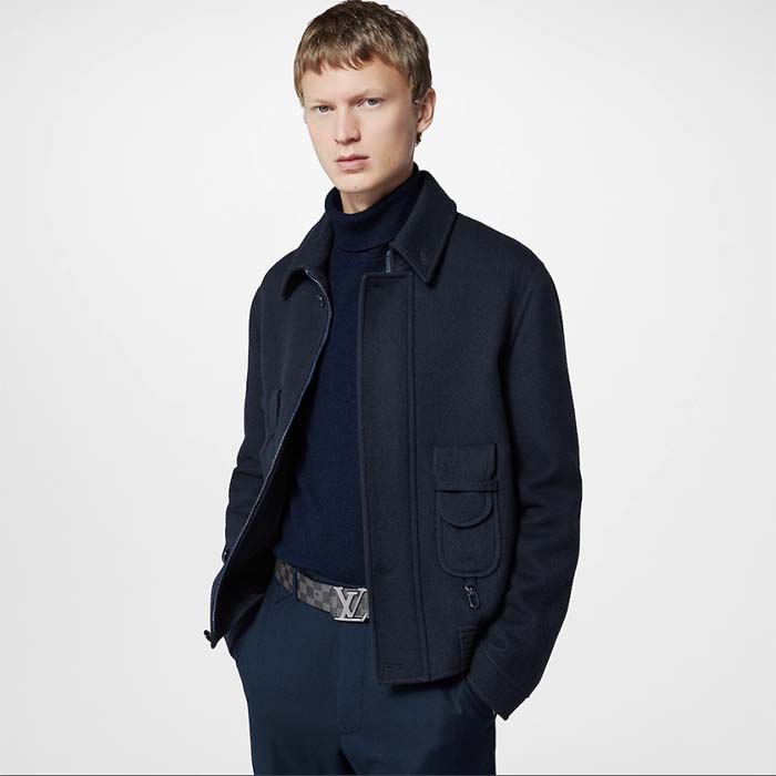 Louis Vuitton Unisex LV Initiales 40mm Reversible Belt Damier Graphite Canvas