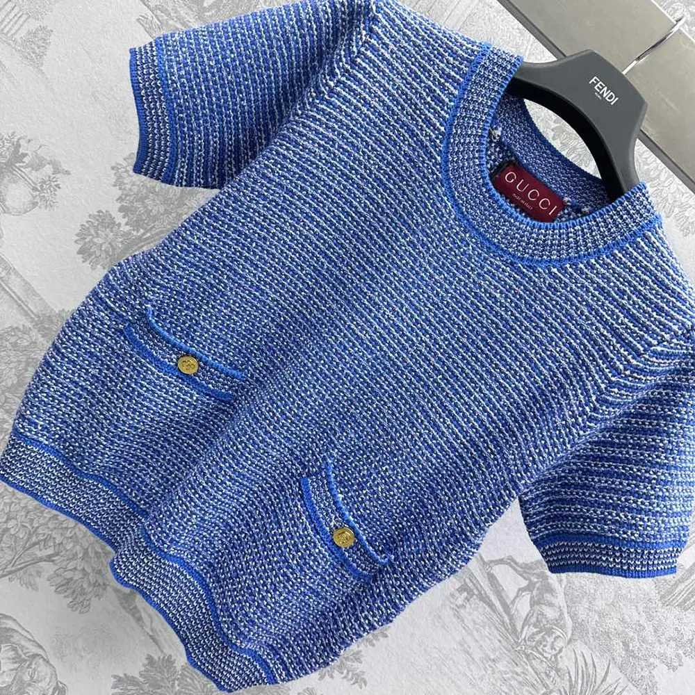 Gucci Women Fine Cotton Crewneck Top 818647XKENS4179