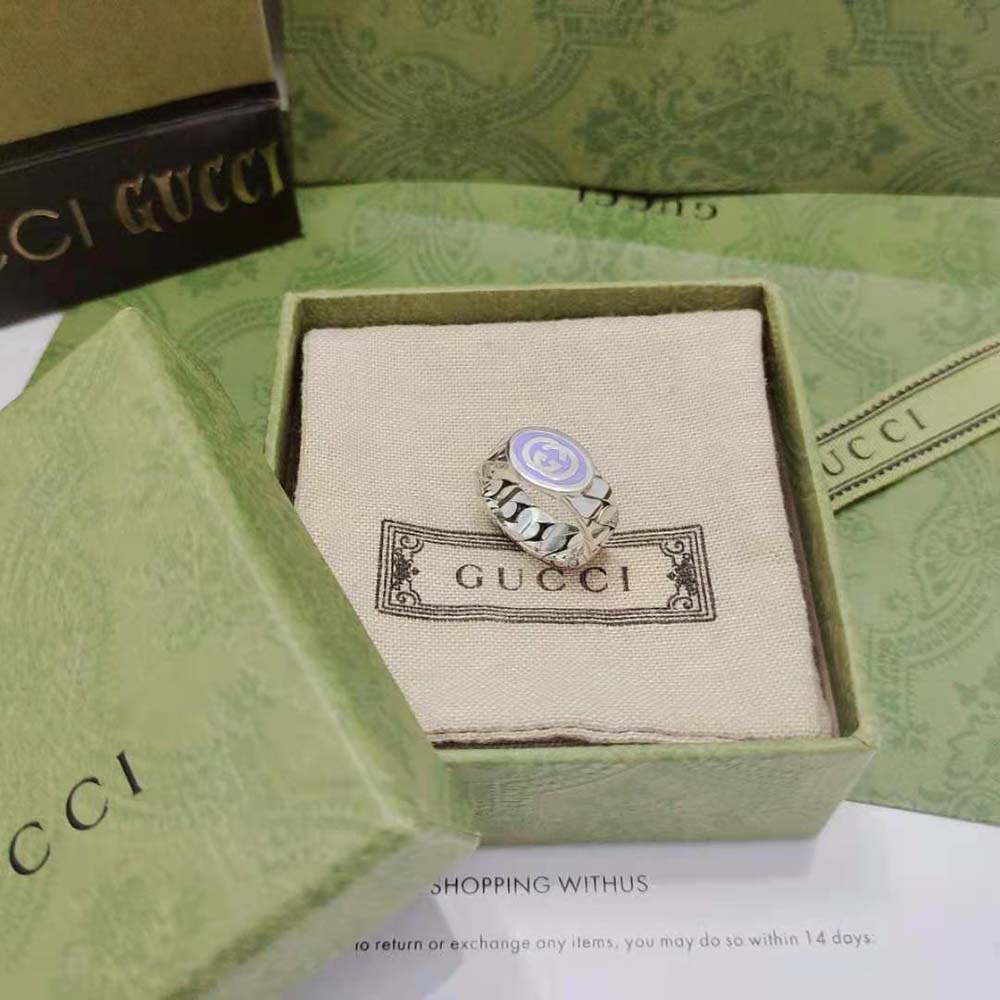 Gucci Unisex Interlocking G Enamel Ring