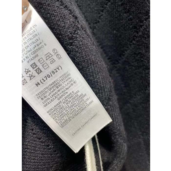 Gucci Women GG Extra Fine Wool Piquet Coat Collarless Long Sleeves Two Front Pockets