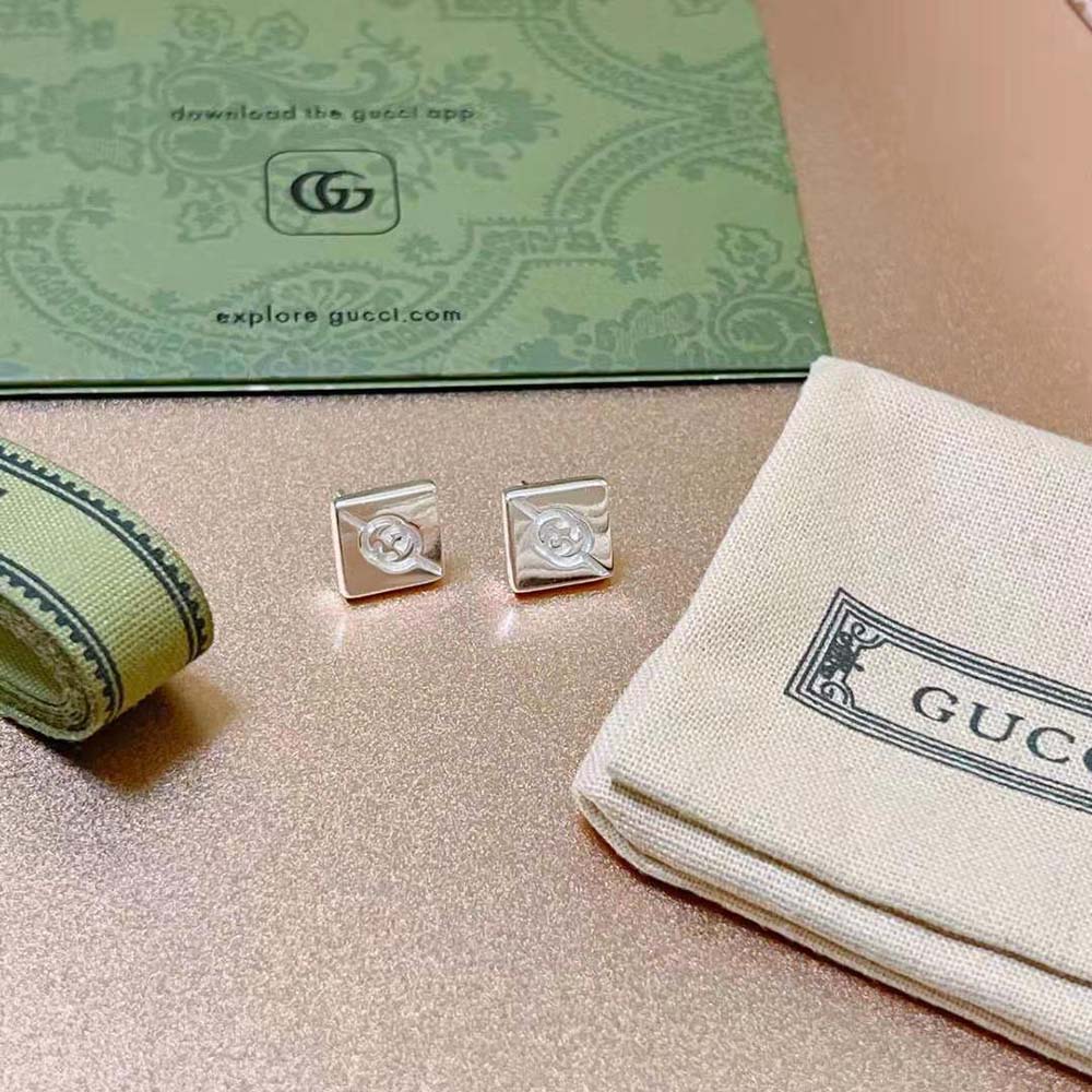 Gucci Women Diagonal Interlocking G Earrings