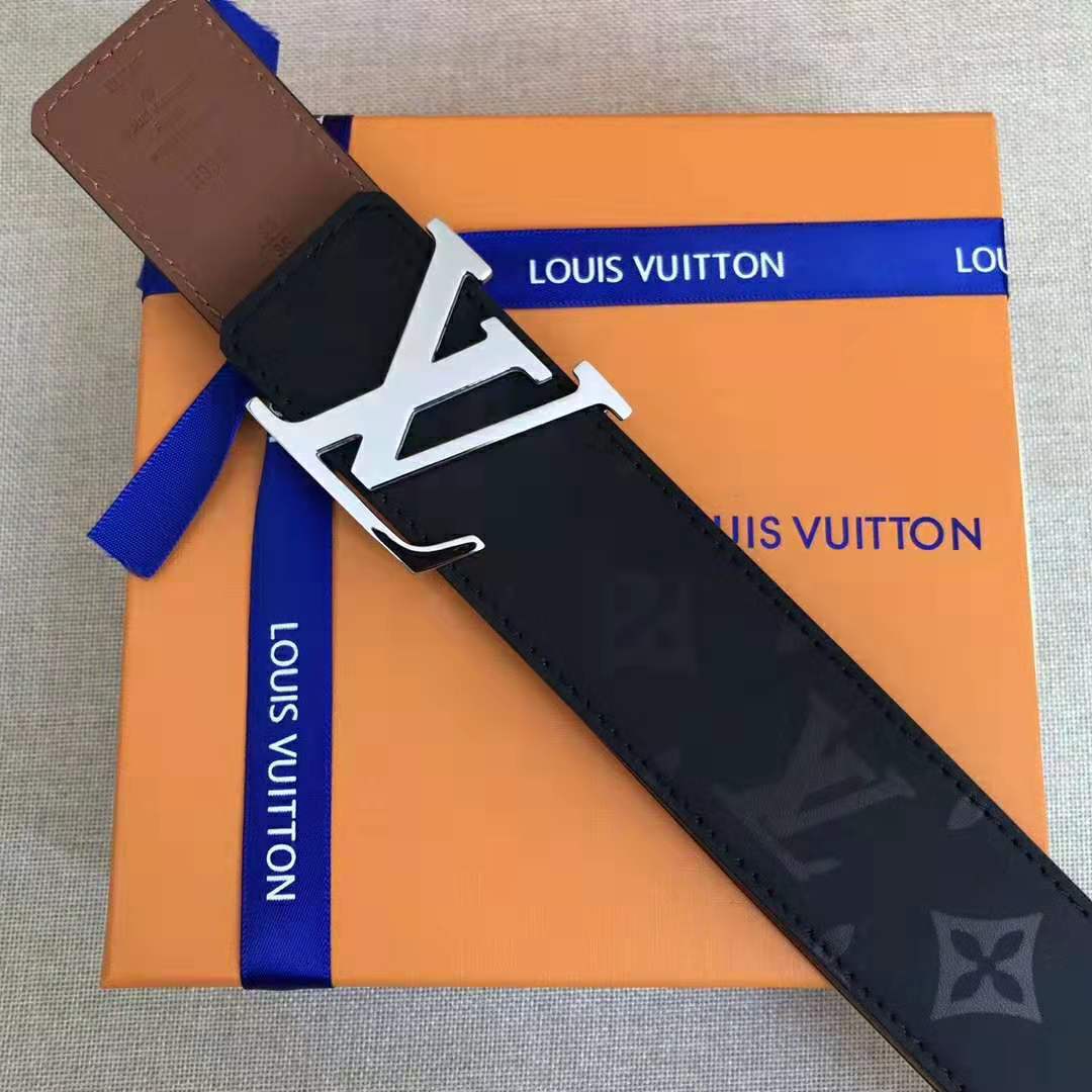 Louis Vuitton LV Unisex LV Pyramide 40mm Reversible Buckle Belt-Black