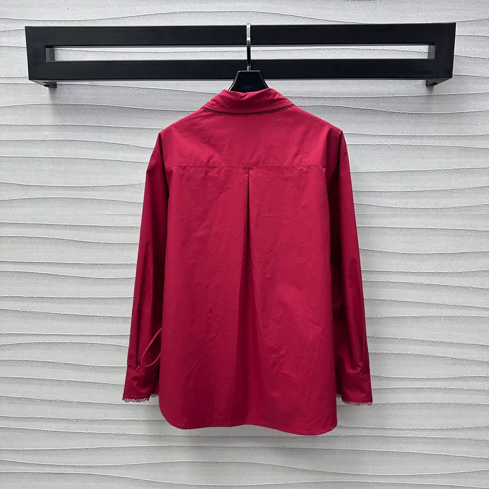 Gucci Women Cotton Poplin Shirt with Tie 830353Z7ADR6052