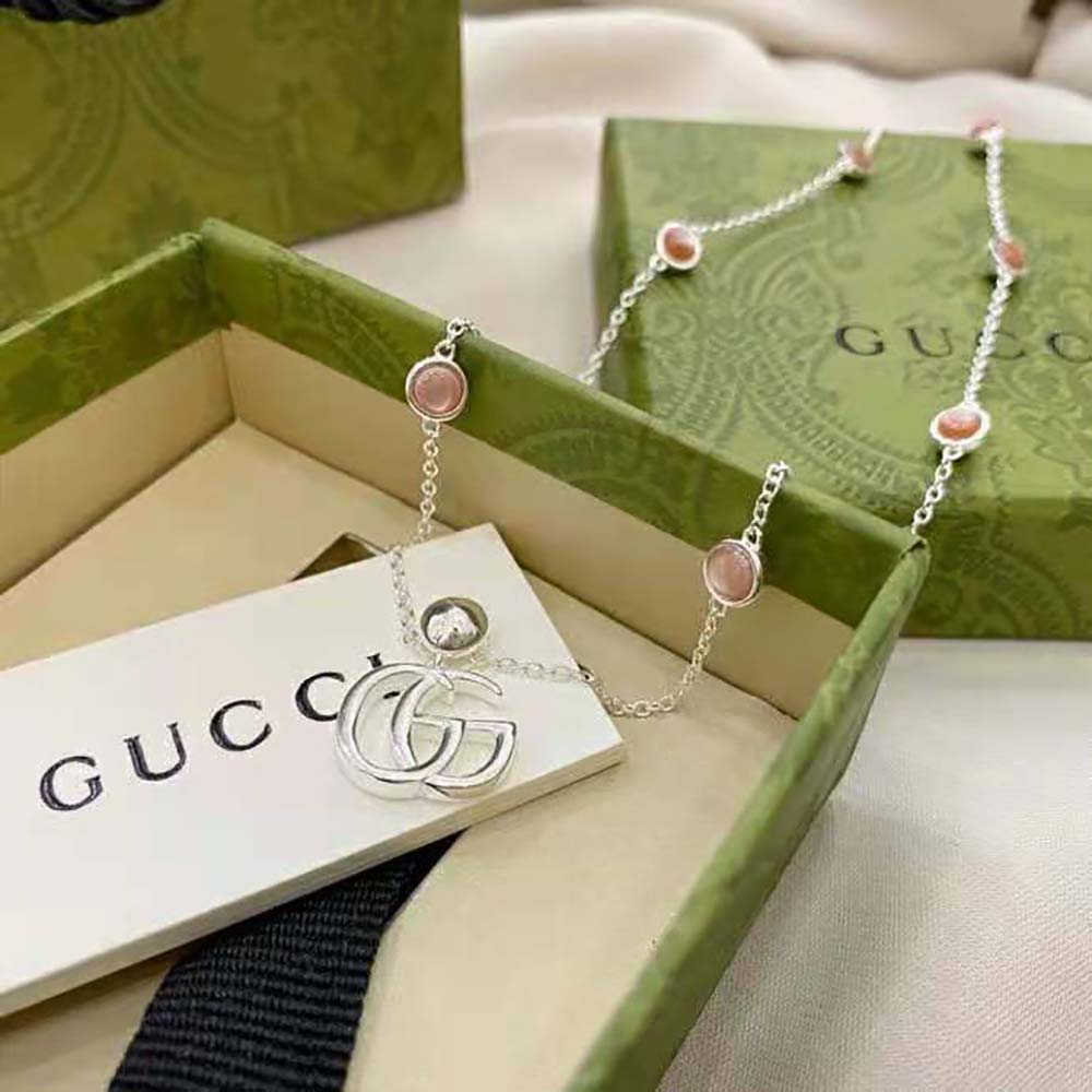 Gucci Women Double G Mother of Pearl Necklace