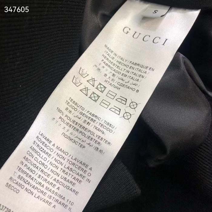 Gucci Women GG Canvas Nylon Zip Jacket Beige Ebony Black Quilted High Neck