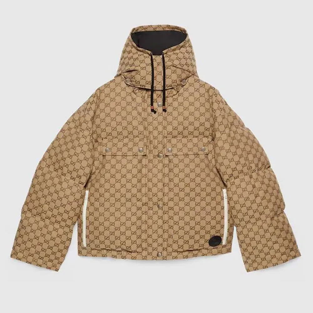 Gucci Women GG Cotton Canvas Puffer Jacket 717558Z9AAR2184