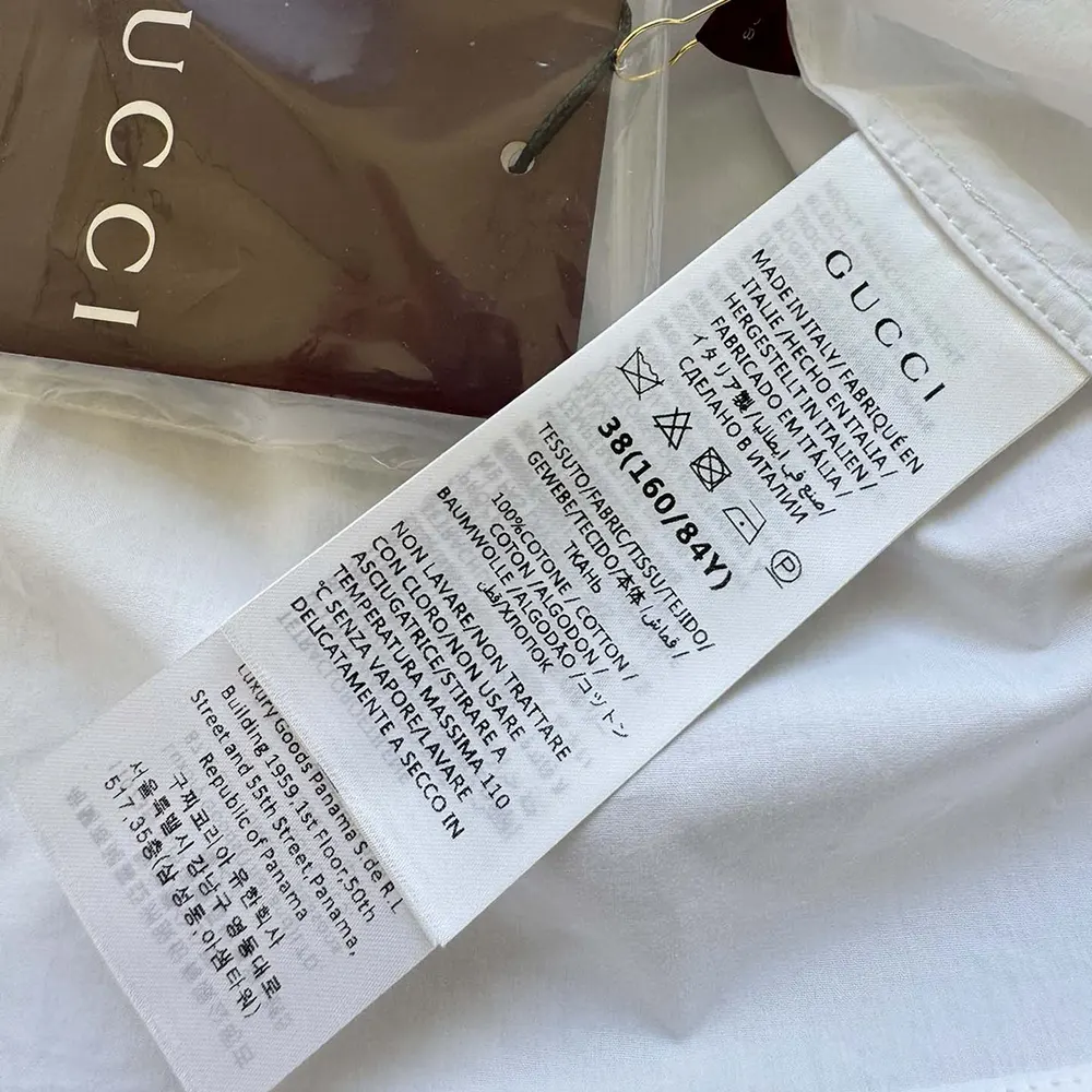 Gucci Women Cotton Poplin Shirt with Embroidery 826591ZAJP1