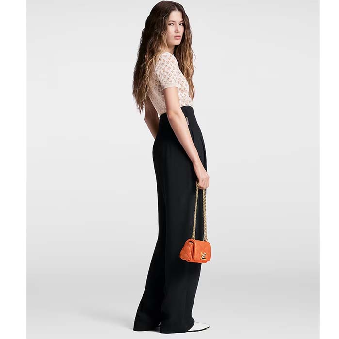 Louis Vuitton Women LV Monogram Jacquard Knit Top Wool Ecru 1AFEEU