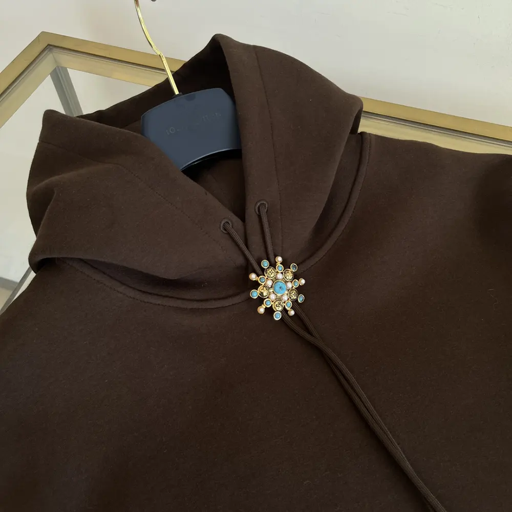 Louis Vuitton Women Embellished Cotton Hoodie 1AFWVV