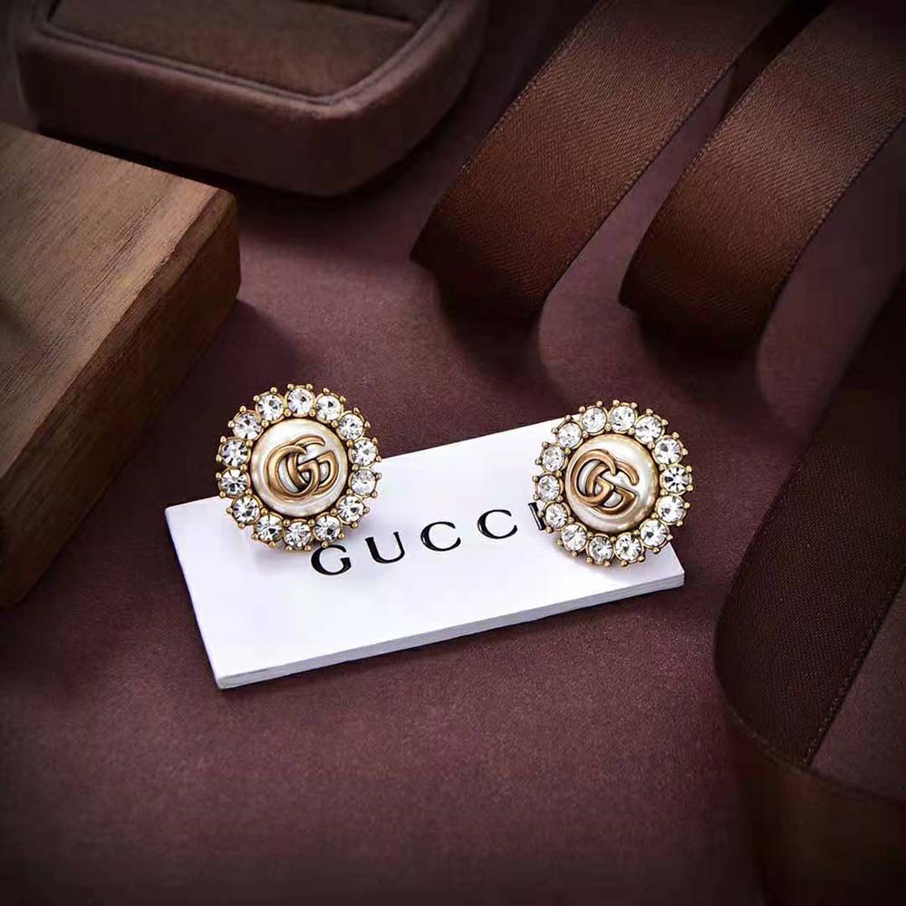 Gucci Women GG Marmont Flower Stud Earrings