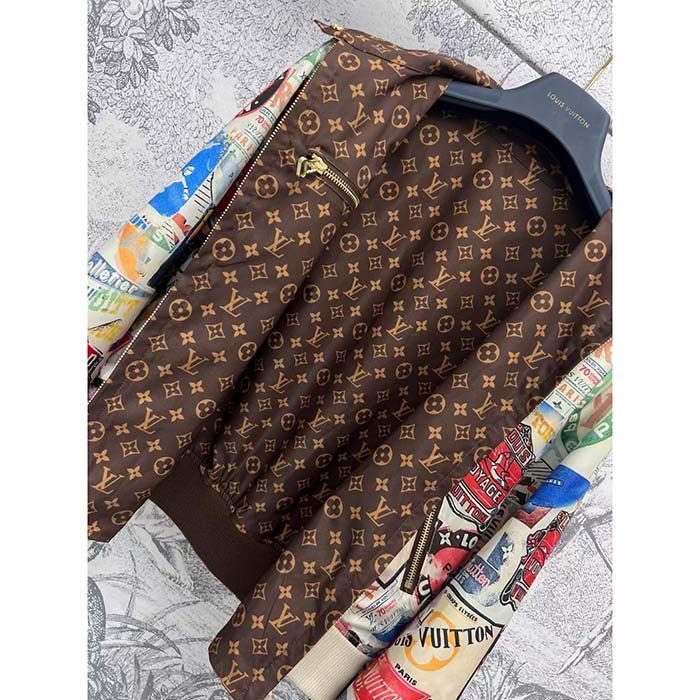 Louis Vuitton LV Women Reversible Elysee Palace Bomber Jacket Brown Double Sided