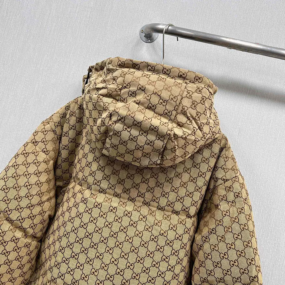 Gucci Women GG Cotton Canvas Puffer Jacket 717558Z9AAR2184
