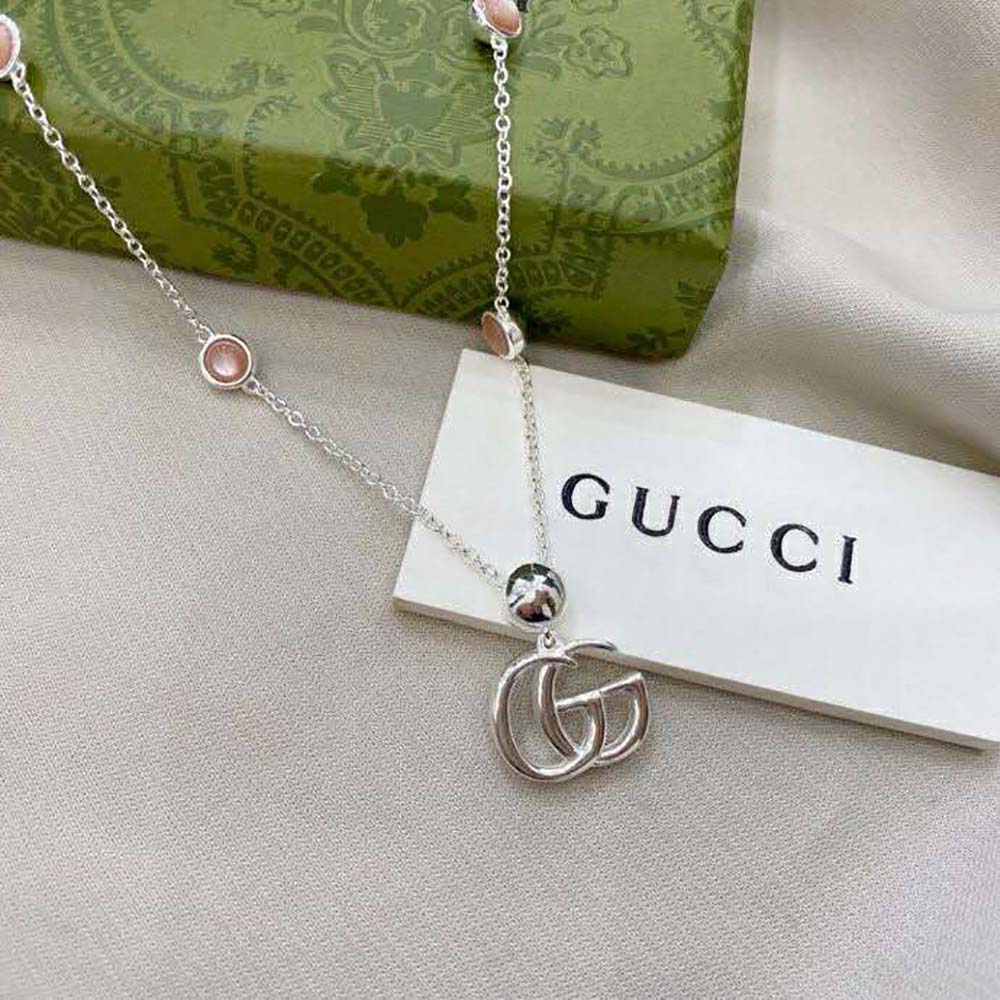 Gucci Women Double G Mother of Pearl Necklace