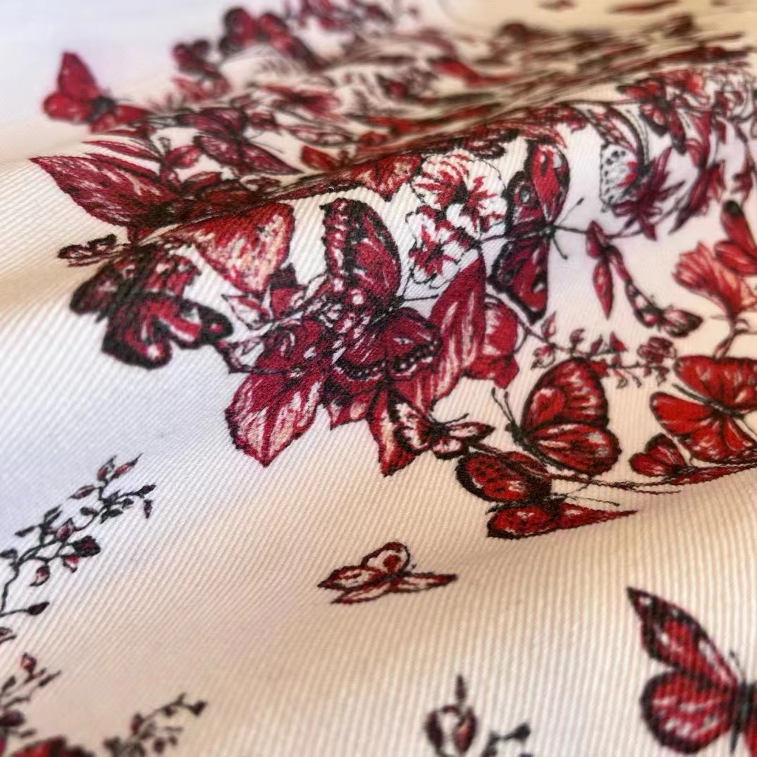 Dior Women CD Jacket White Cotton Denim Red Le Cœur Des Papillons